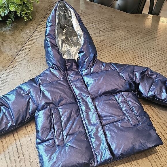 Metallic navy puffer jacket Size 4-5 Crewcuts Everyday - Picture 13 of 13